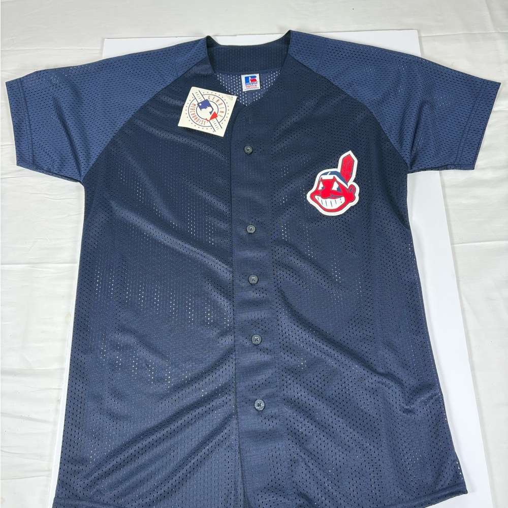 Vintage Russell Athletic Cleveland Indians Chief Wahoo Jersey Youth XL NWT